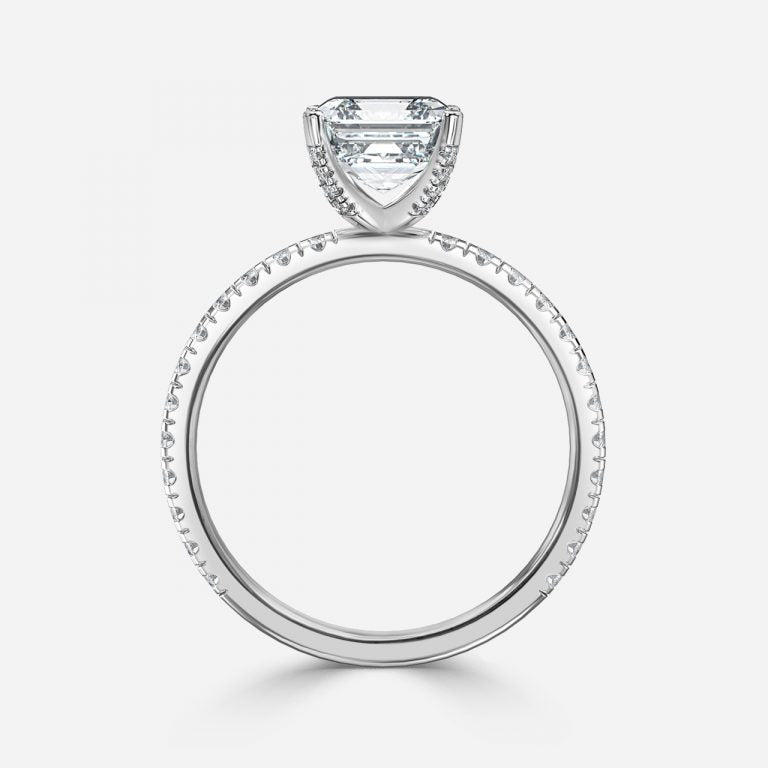Josephine Asscher Lab Diamond Band Engagement Ring