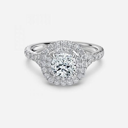 Aalia Cushion Halo Lab Grown Diamond Engagement Ring