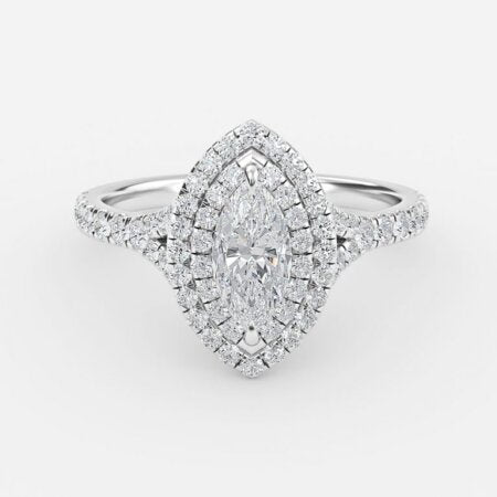 Aalia Marquise Halo Lab Grown Diamond Engagement Ring