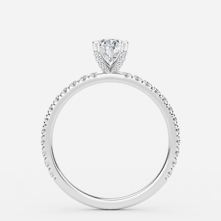 Josephine Pear Side Diamond Engagement Ring