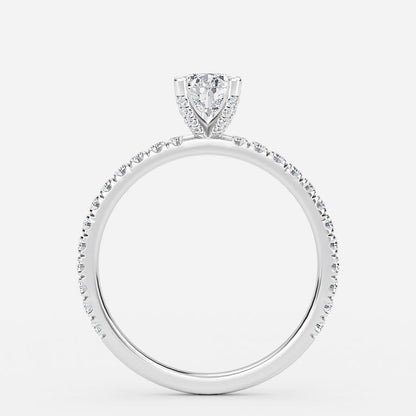 Josephine Pear Side Diamond Engagement Ring