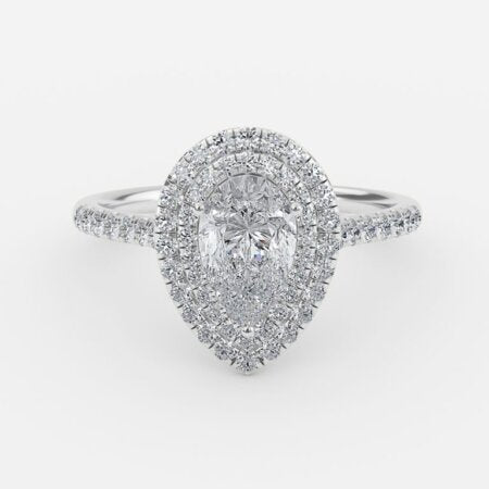 Laila Pear Halo Lab Grown Diamond Engagement Ring