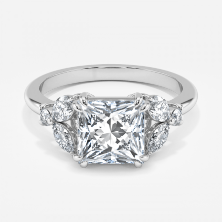 Yasmin Princess Three Stone Lab Grown Diamond Engagement Ring