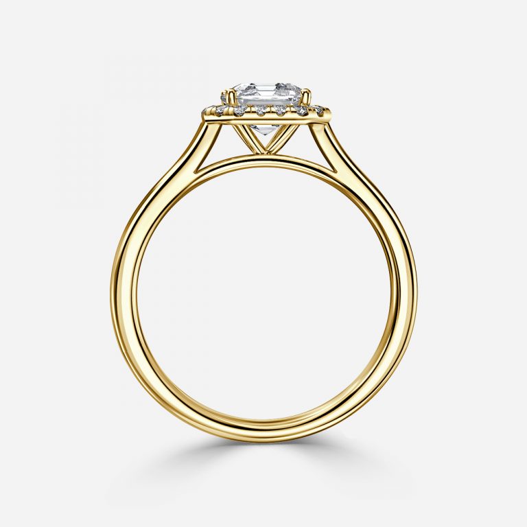 Levi Asscher Lab Grown Diamond Halo Engagement Ring