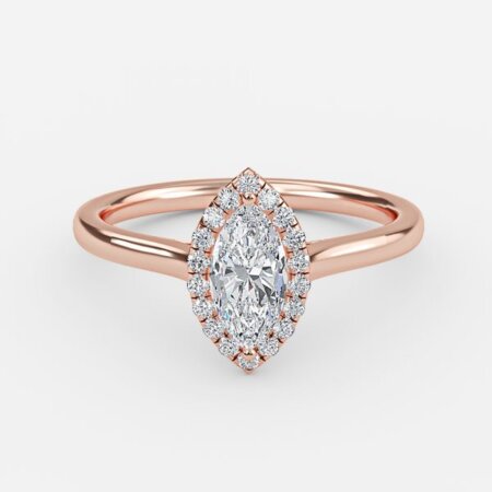 Levi Marquise Halo Lab Grown Diamond Engagement Ring