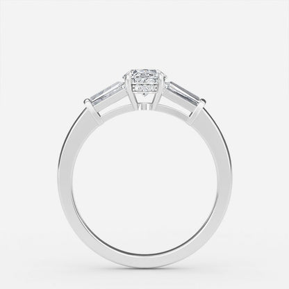 Mirian Oval Three Stone Lab Grown Diamond Engagement Ring