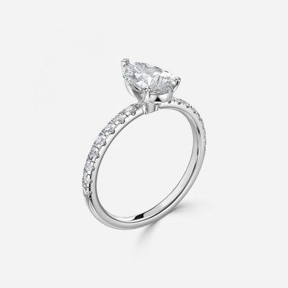 Sahana Pear Side Diamond Engagement Ring