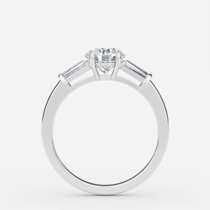 Miriam Round Lab Grown Diamond Three Stone Engagement Ring