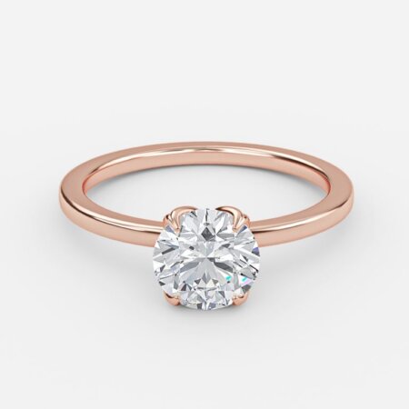 Kolm Round Lab Created Diamond Solitaire Engagement Ring