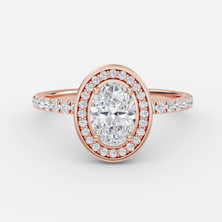 Jennifer Oval Halo Lab Grown Diamond Engagement Ring