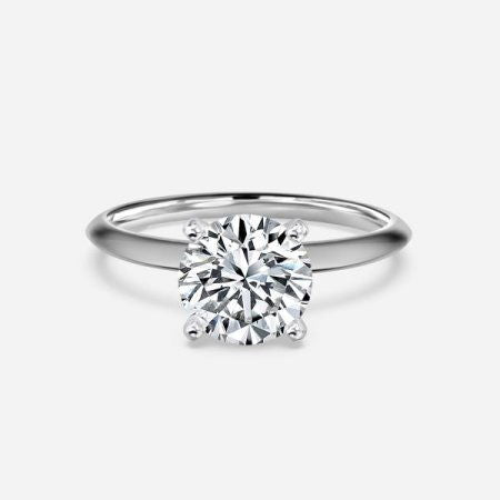 Alika Round Lab Created Diamond Solitaire Engagement Ring