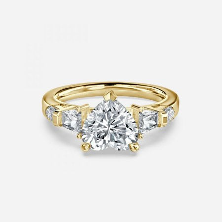 Maya Heart Lab Created Diamond Three Stone Engagement Ring