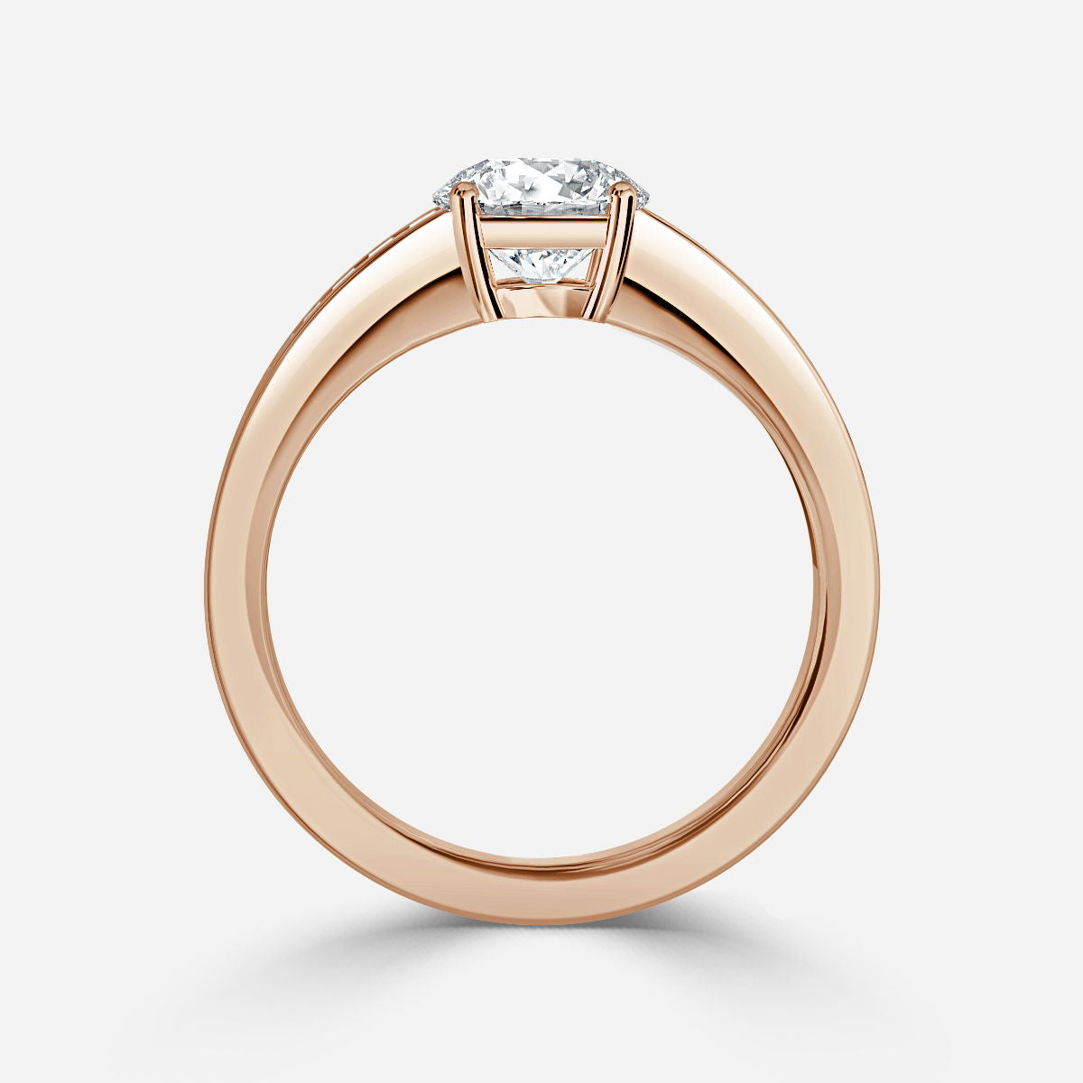 Octavia Round Lab Grown Diamond Unique Engagement Ring