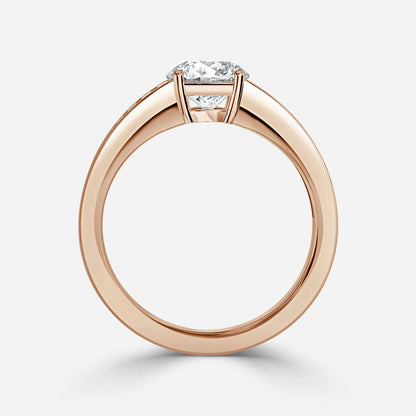 Octavia Round Lab Grown Diamond Unique Engagement Ring