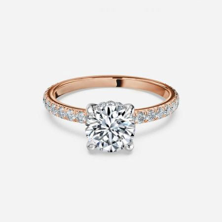 Sadie Round Lab Grown Diamond Hidden Halo Engagement Ring