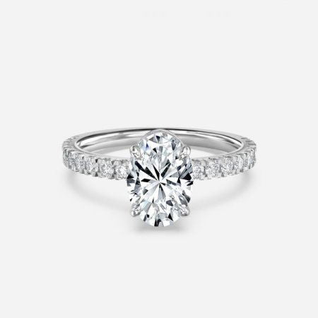 Kenzo Oval Hidden Halo Lab Grown Diamond Engagement Ring