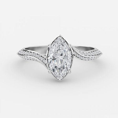 Aria Marquise Hidden Halo Lab Grown Diamond Engagement Ring