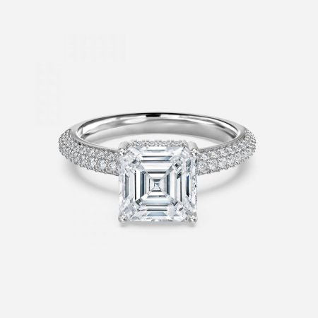 Daisy Asscher Hidden Halo Engagement Ring