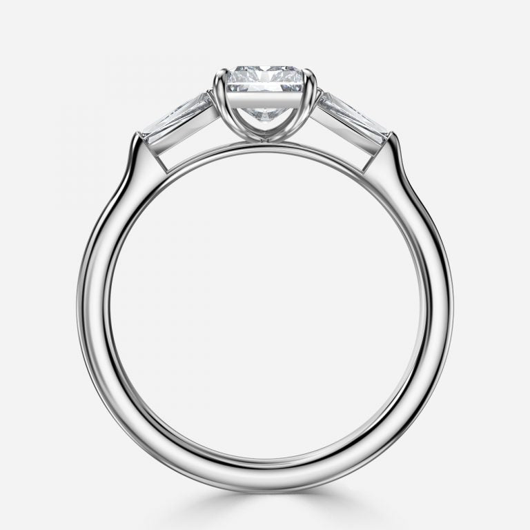 Miriam Cushion Three Stone Lab Grown Diamond Engagement Ring