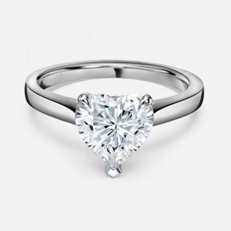 Violette Heart Lab Created Diamond Solitaire Engagement Ring