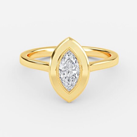 Alani Marquise Bezel Lab Grown Diamond Engagement Ring