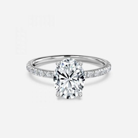 Sahana Oval Diamond Band Engagement Ring