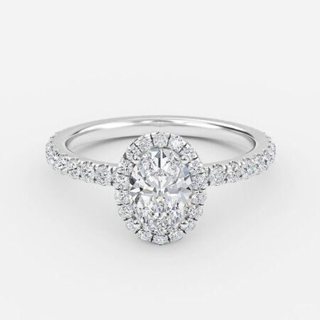 Lillian Oval Halo Lab Grown Diamond Engagement Ring