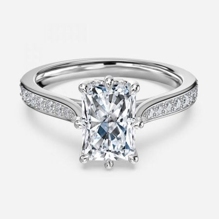 Aria Radiant Vintage Inspired Lab Grown Diamond Engagement Ring