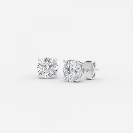 Round Lab Diamond Stud Earring