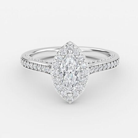 Ayana Marquise Halo Lab Grown Diamond Engagement Ring