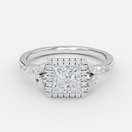 Francis Princess Halo Lab Grown Diamond Engagement Ring