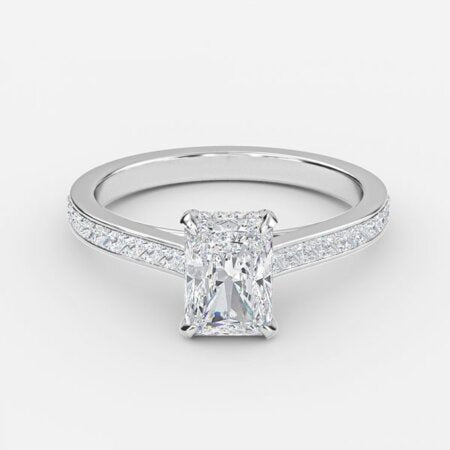 Mithrial Radiant Hidden Halo Lab Grown Diamond Engagement Ring