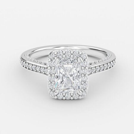 Ayana Radiant Halo Lab Grown Diamond Engagement Ring