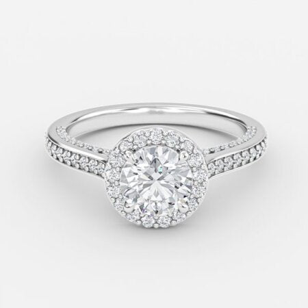 Ayana Round Lab Grown Diamond Halo Engagement Ring