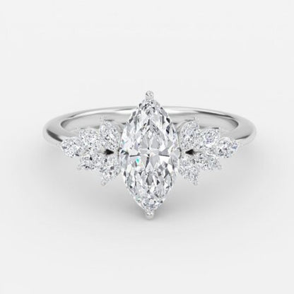 Avian Marquise Three Stone Lab Grown Diamond Engagement Ring