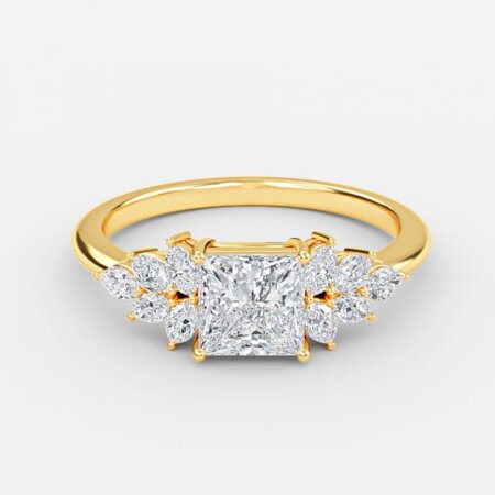 Avian Princess Three Stone Lab Grown Diamond Engagement Ring