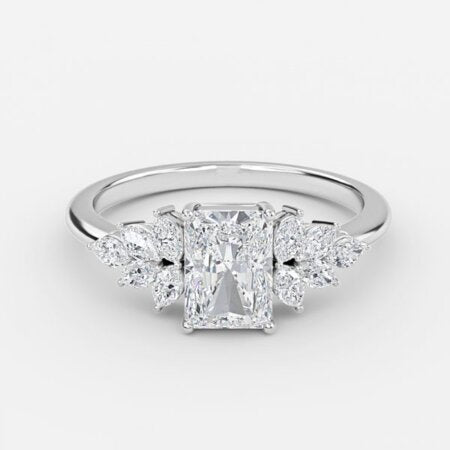 Avian Radiant Three Stone Lab Grown Diamond Engagement Ring