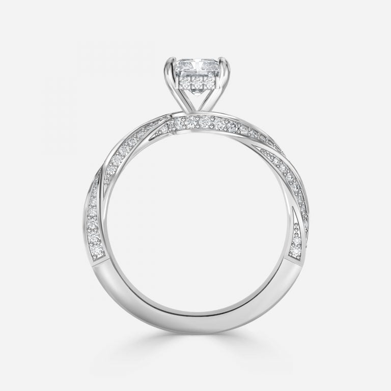 Sofia Radiant Hidden Halo Lab Grown Diamond Engagement Ring