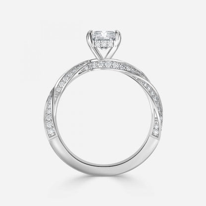 Sofia Radiant Hidden Halo Lab Grown Diamond Engagement Ring