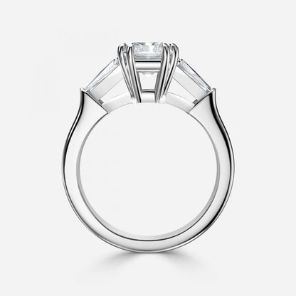 Ava Radiant Three Stone Lab Grown Diamond Engagement Ring