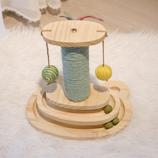 Aura™ - The Nordic Wood 4-in-1 Cat Activity Center