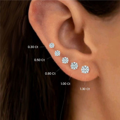 Round-Lab-Diamond-Stud-Earring
