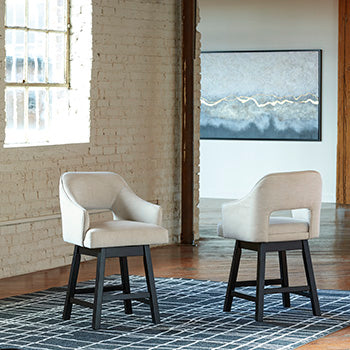 Tallenger  Upholstery Swivel Barstool (2/CN)
