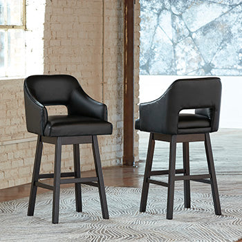 Tallenger  Tall Upholstery Swivel Barstool(2/CN)