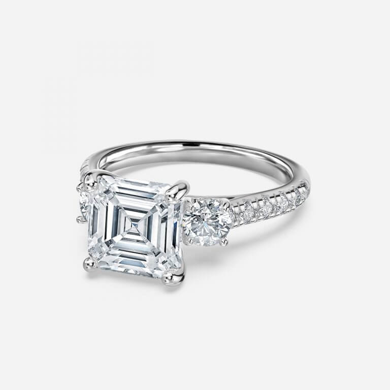 Talia Asscher Three Stone Engagement Ring