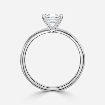 Nhẫn đính hôn kim cương nhân tạo Alika Asscher Solitaire
