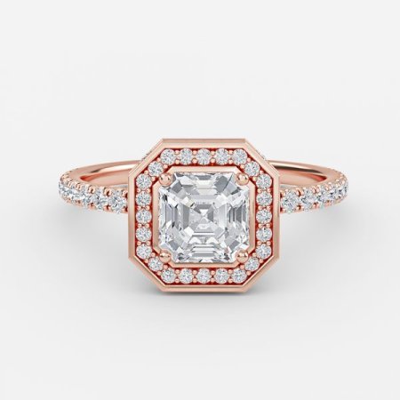 Jennifer Asscher Halo Lab Grown Diamond Engagement Ring