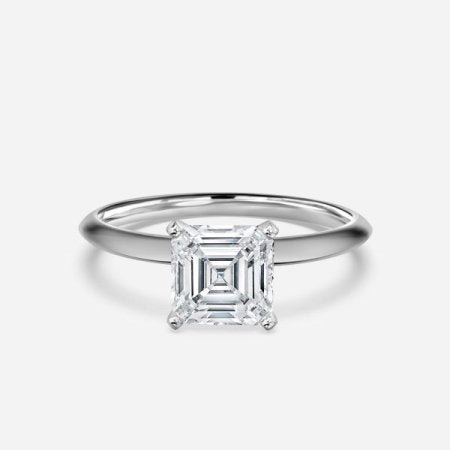 Alika Asscher Solitaire Lab Created Diamond Engagement Ring