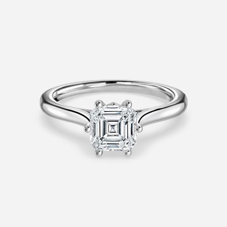 Nimi Asscher Solitaire Lab Grown Diamond Engagement Ring