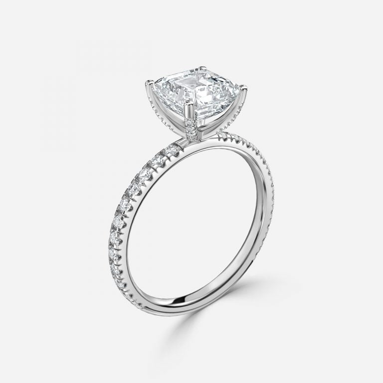 Josephine Asscher Lab Diamond Band Engagement Ring